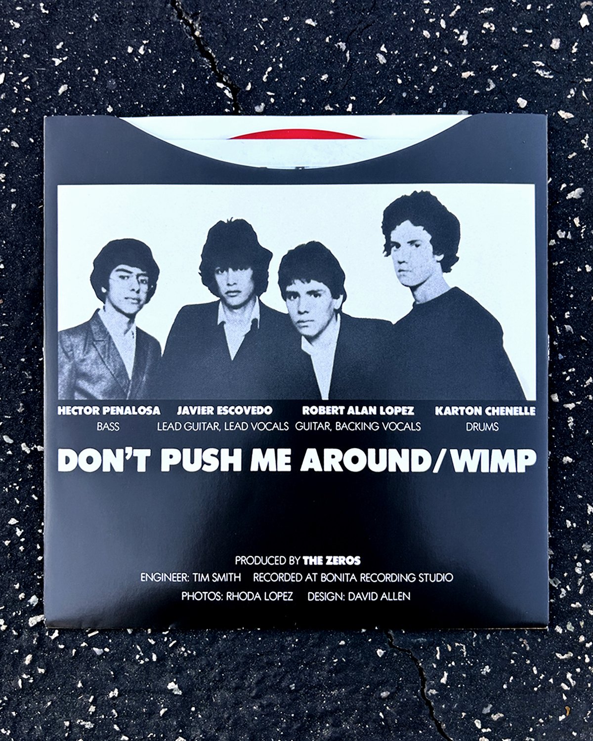 ZEROS - Don't Push Me Around - BOMP RED VINYL WITH 2 BONUS